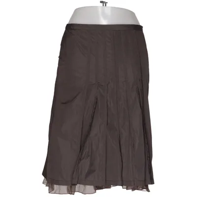 Skirt (Brown) from René Lezard Acetate, Polyester, Silk, Viscose
