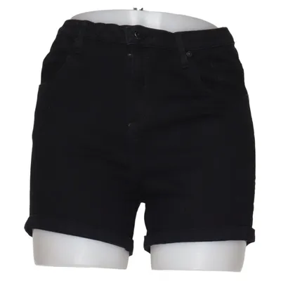 Denim shorts (Zwart) van Serious Sally Katoen, Elastaan