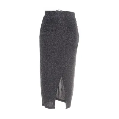 Skirt (Black, Silver) from Scamm Polyester