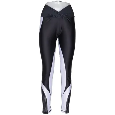 Sports tights (Black, White) from GMW Fitness Elastane, Polyamide