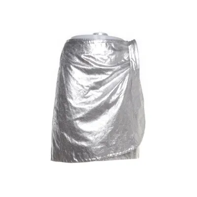 Wikkelrok (Zilver) van Sézane Leer, Viscose
