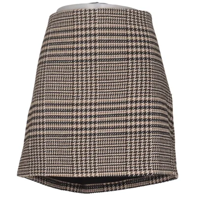 Kjol (Beige, Flerfärgad) från H&M Modern Classic Polyester, Ull, Polyamid