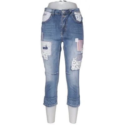 Jeans (Blå, Hvid, Flerfarvet) fra Place du Jour Bomuld, Elastan