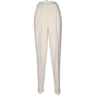 Pantalon de costume (Beige) de Mathilde Gøhler x NA-KD Élasthane, Polyester, Viscose