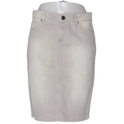 Denim skirt (Aged Denim) from Zara Woman Premium Collection Cotton, Elastane