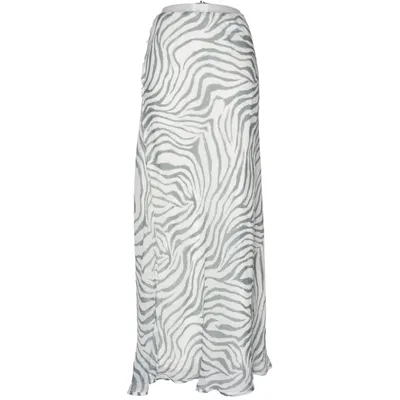 Maxi skirt (White, Green) from ASOS Design Polyester