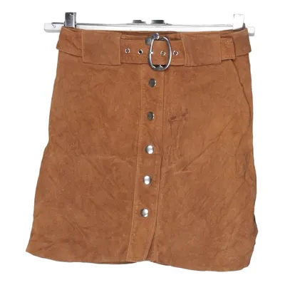 Leather skirt (Brown) from Zara Leather, Polyester