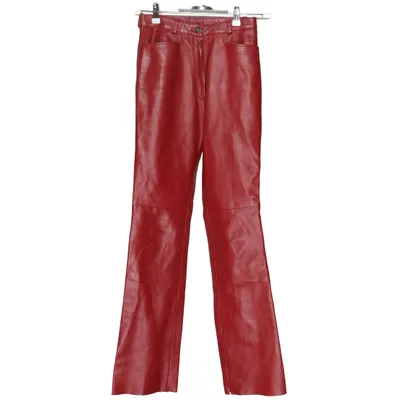 Leren broek (Rood) van Hollies Stockholm Leer