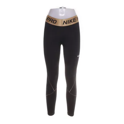 Sportleggings (Zwart, Goud) van Nike Pro Elastaan, Polyester