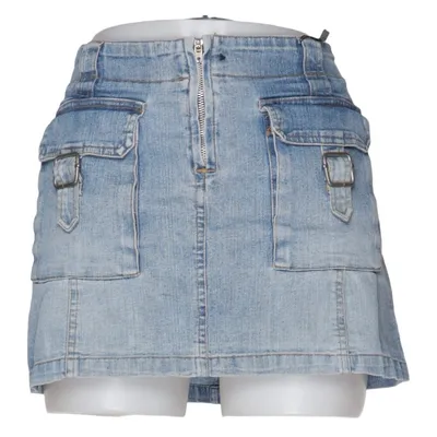 Jupe en jean (Bleu) de Fishbone Coton, Élasthane, Polyester
