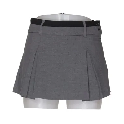 Kjol (Grå) från Bershka Elastan, Polyester, Viskos