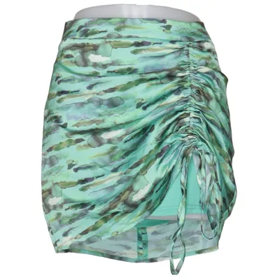 Skirt (Green, Multicolored) from 24Colours Polyester