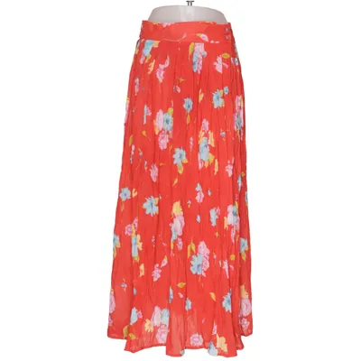 Jupe longue (Rouge, Multicolore) de Getti Polyester, Viscose