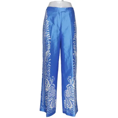 Palazzo broek (Blauw, Wit) van Zara Polyester