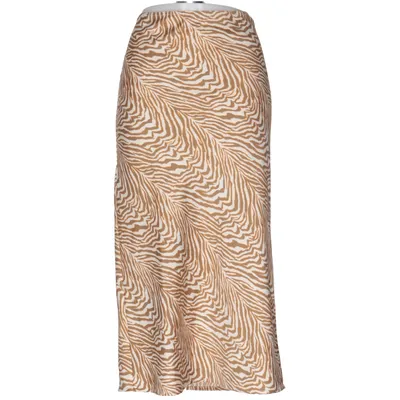 Maxi skirt (Brown, White) from Norr Recycled polyester