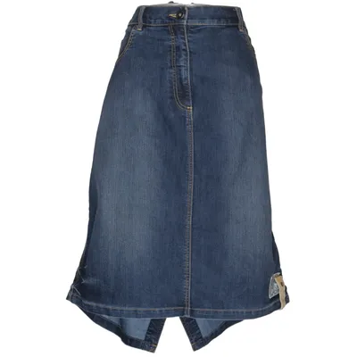 Denim skirt (Blue) from Ulla Popken Cotton, Elastane, Polyester