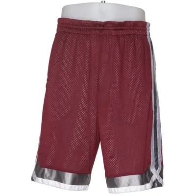 Basketshorts (Röd, Silverfärgad)