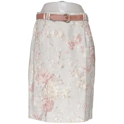 Kjol (Grå, Flerfärgad) från Choise by Danwear Linne, Polyester, Viskos