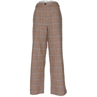 Pants (Brown, Multicolored) from Lanius Viscose, Wool