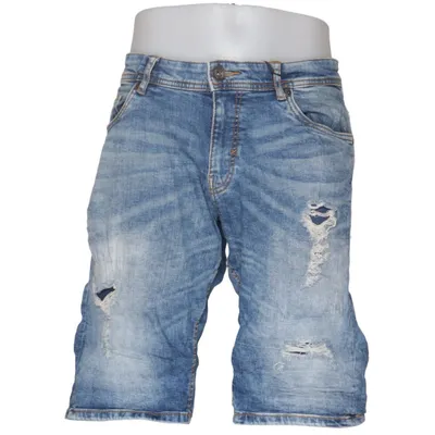 Short en jean (Bleu) de Smog Coton, Élasthane