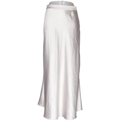 Långkjol (Beige) från NA-KD Reborn Elastan, Polyester