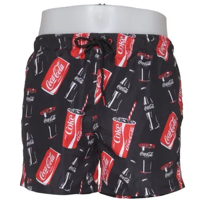 Badeshorts (Schwarz, Rot, Weiß) von Coca Cola