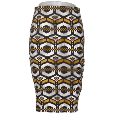 Jupe (Noir, Blanc, Marron) de Elsa Ekman Bik Bok Élasthane, Polyamide, Viscose