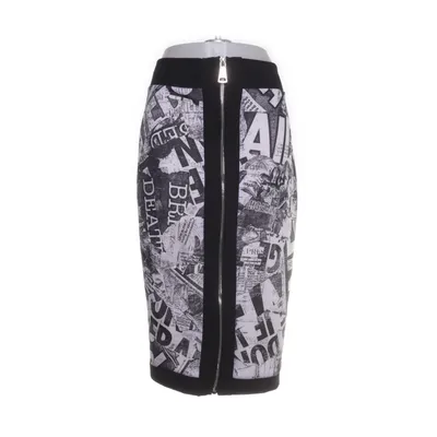 Nederdel (Sort, Hvid) fra Fashion Nova Elastan, Polyester