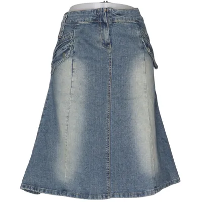 Jeansnederdel (Blå) fra Casual by Halens Bomuld, Elastan, Polyester