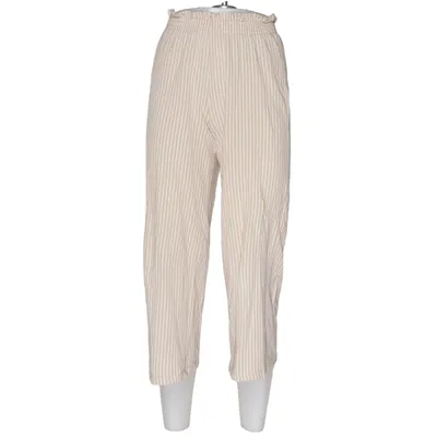 Byxor (Beige, Vit) från Gina Tricot Bomull, Polyester