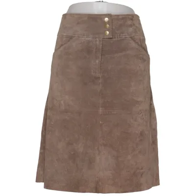 Jupe en cuir (Marron) de Benedikte Utzon Polyester, Daim