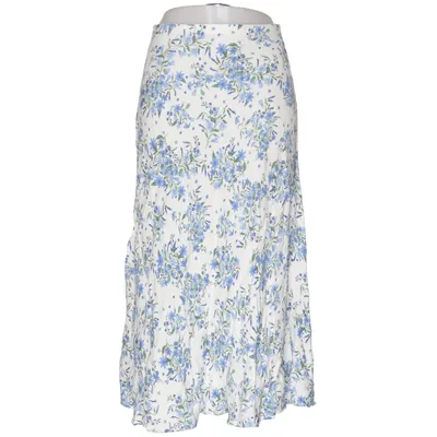 Maxi skirt (White, Blue) from Mango Viscose