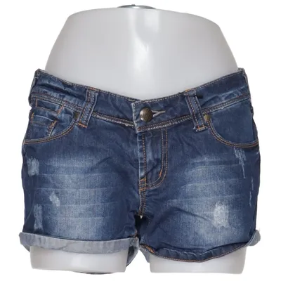 Denim shorts (Blauw) van Fishbone Katoen