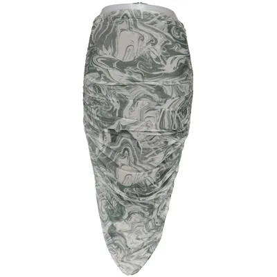 Rok (Groen, Wit, Meerkleurig) van L&S Elastaan, Polyester, Viscose