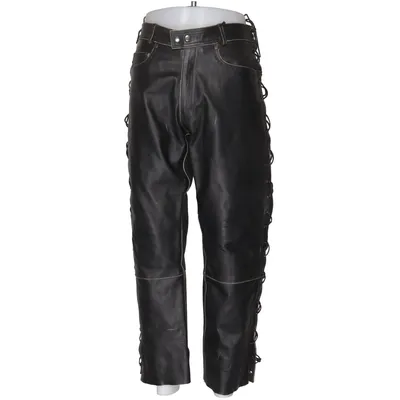 Leather pants (Black) from 4Bikers Leather, Polyester