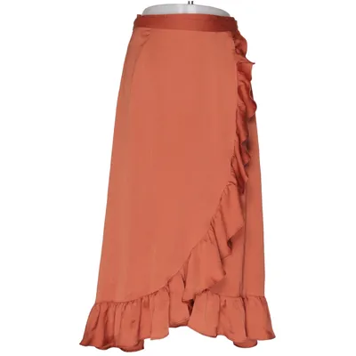 Slå om-nederdel (Brun) fra NA-KD Reborn Polyester