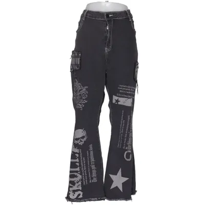 Jeans (Grau) von Romwe Baumwolle, Elasthan, Polyester, Viskose