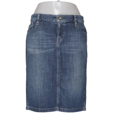 Jeansnederdel (Blå) fra ESPRIT Denim Bomuld, Elastan