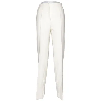 Kostuumbroek (Beige) van Massimo Dutti Elastaan, Wol