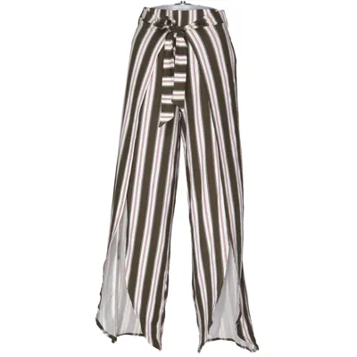 Palazzobyxor (Grön, Vit, Röd) från Forever 21 Elastan, Polyester