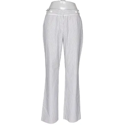 Jakkesætsbukser (Hvid, Blå) fra Hirsch Bomuld, Elastan, Polyester
