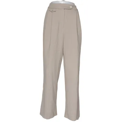 Pants (Beige) from Oak+ Fort Elastane, Polyester, Viscose