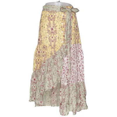 Maxi rok (Geel, Groen, Meerkleurig) van Sandro Linnen, Viscose