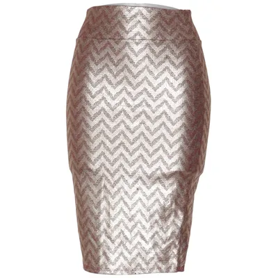 Jupe (Or, Marron) de Mia Élasthane, Polyester