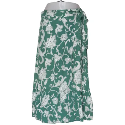 Wrap skirt (Green, White) from Part Two Viscose