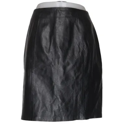 Läderkjol (Svart) från Croft&Barrow Skinn, Polyester