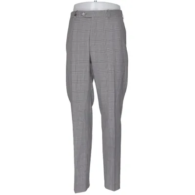 Kostuumbroek (Grijs) van Massimo Dutti Zijde, Wol