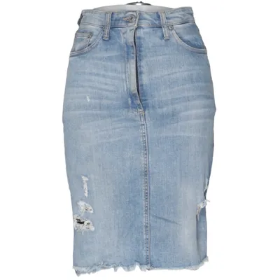 Jeanskjol (Blå) från Please Bomull, Elastan