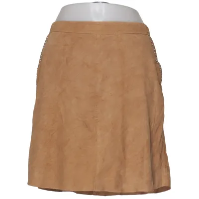 Leather skirt (Brown) from Depeche Polyester, Suede
