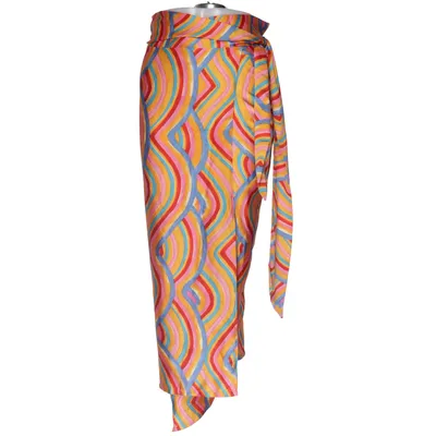 Wikkelrok (Geel, Blauw, Roze) van Never Fully Dressed Polyester